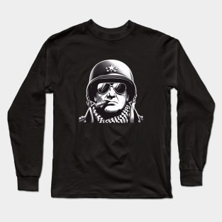 Legendary General George S. Patton Sketch Art T-Shirt Long Sleeve T-Shirt